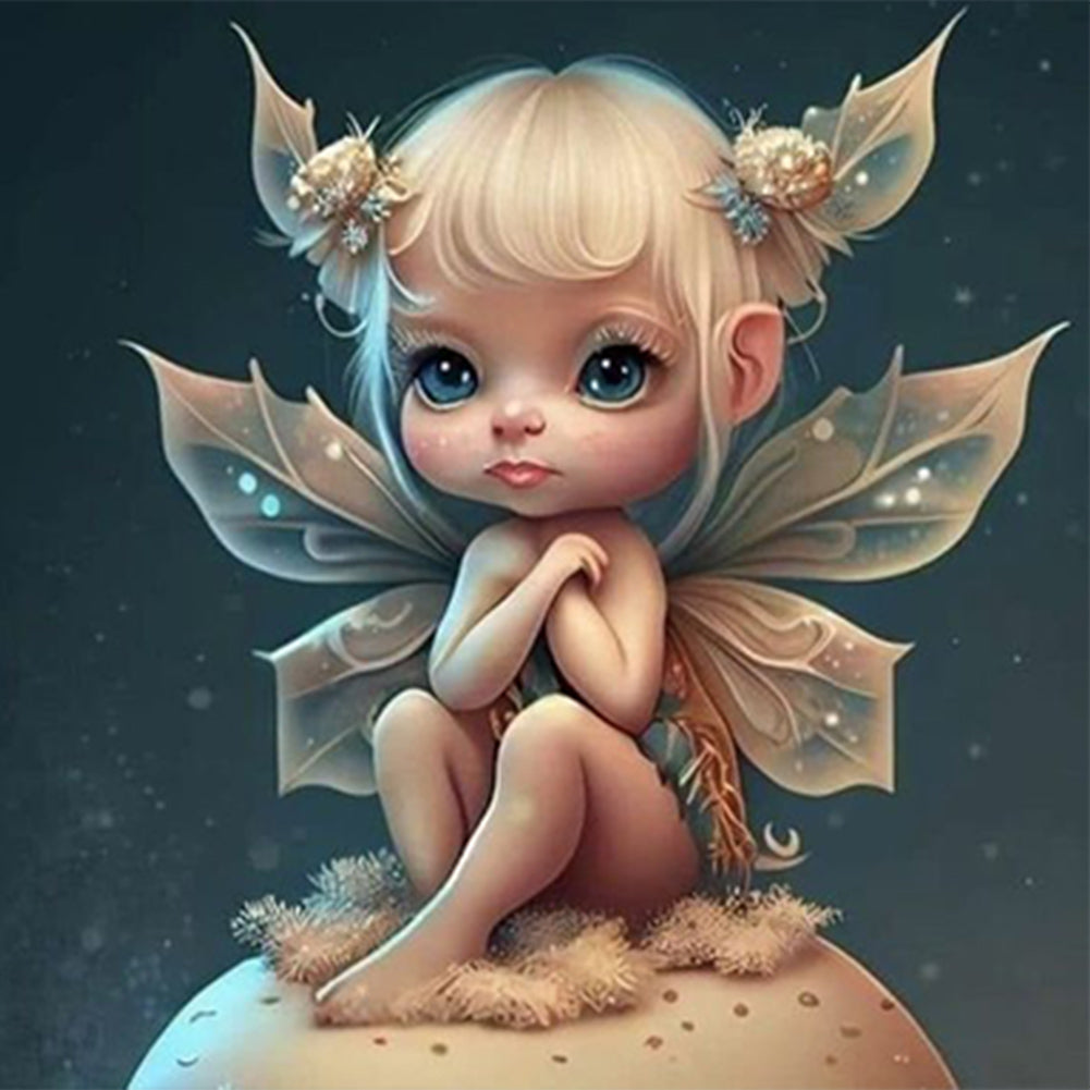 Little Angel Girl With Wings - Full Round Drill Diamond Painting 35*35CM