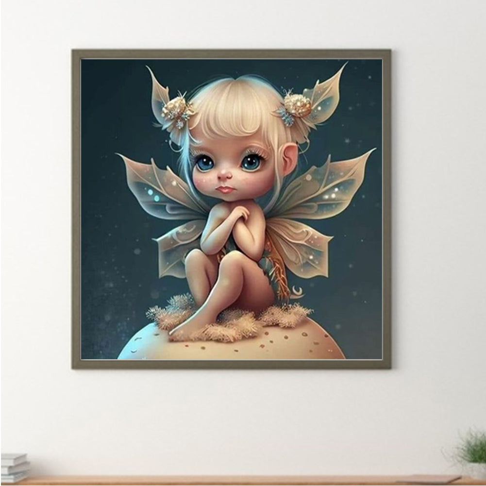 Little Angel Girl With Wings - Full Round Drill Diamond Painting 35*35CM