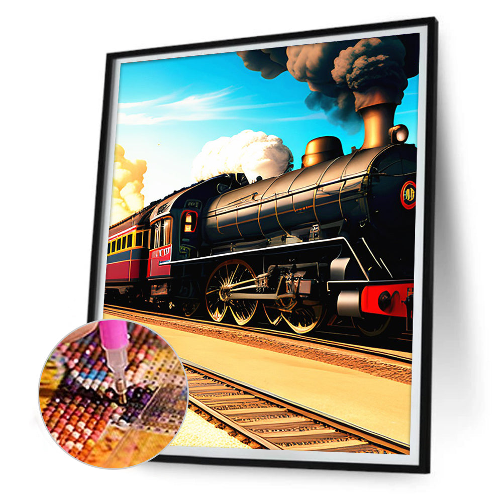 Moving Train - Full Round Drill Diamond Painting 30*40CM