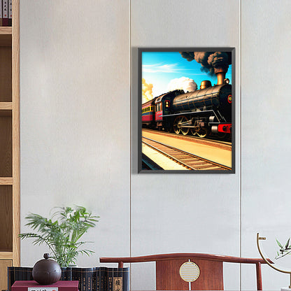 Moving Train - Full Round Drill Diamond Painting 30*40CM