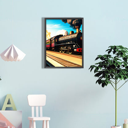 Moving Train - Full Round Drill Diamond Painting 30*40CM