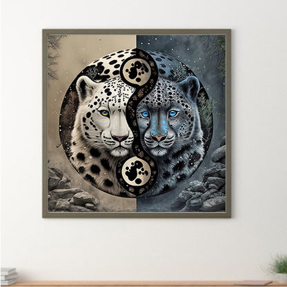 Leopard Yin Yang Diagram - Full Round Drill Diamond Painting 50*50CM