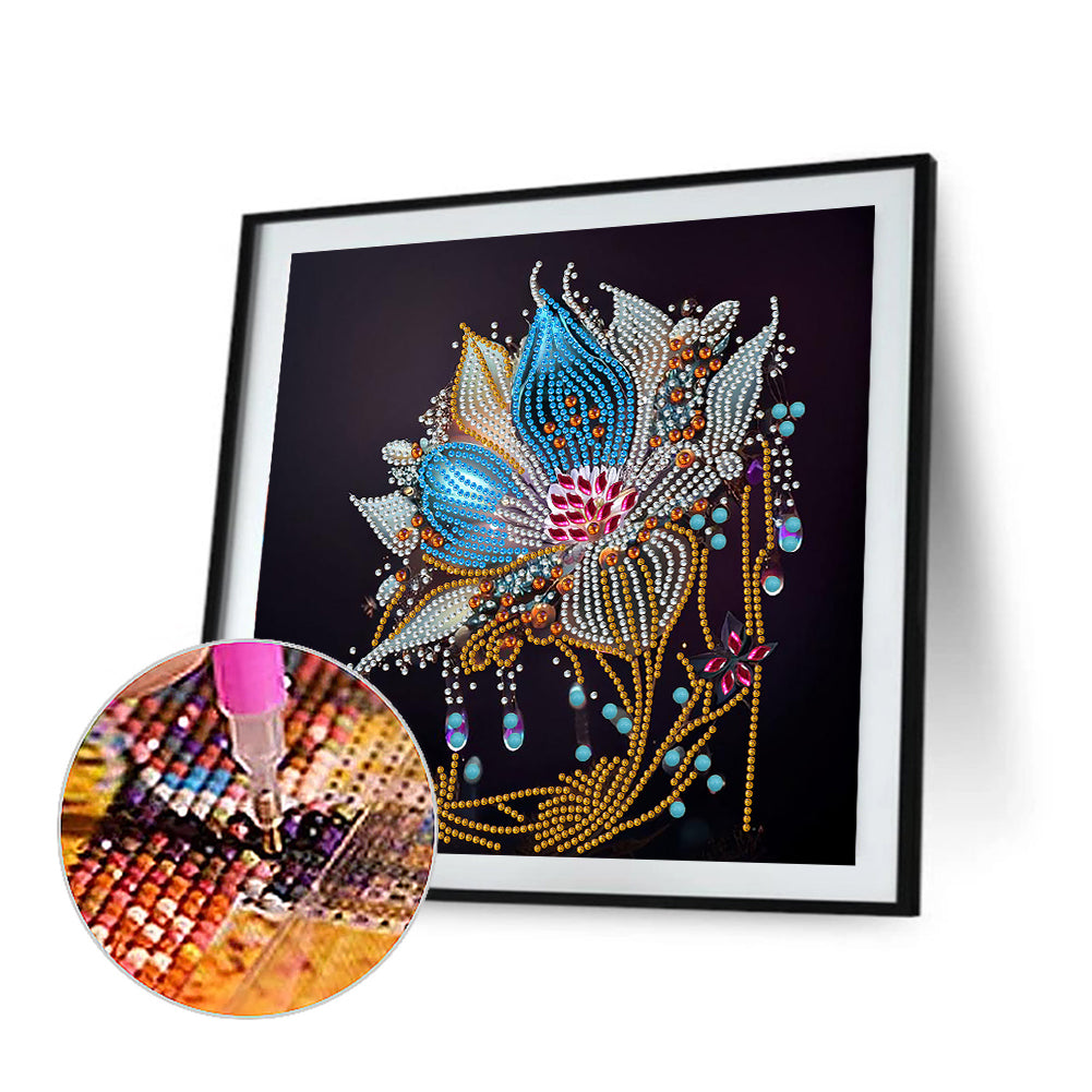Crystal Flower - Special Shaped Drill Diamond Painting 30*30CM