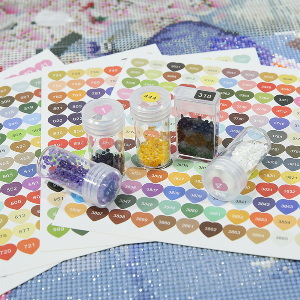 1 Set Color Number Labels Diamond Painting Accessories Tools DMC for Adults Kids