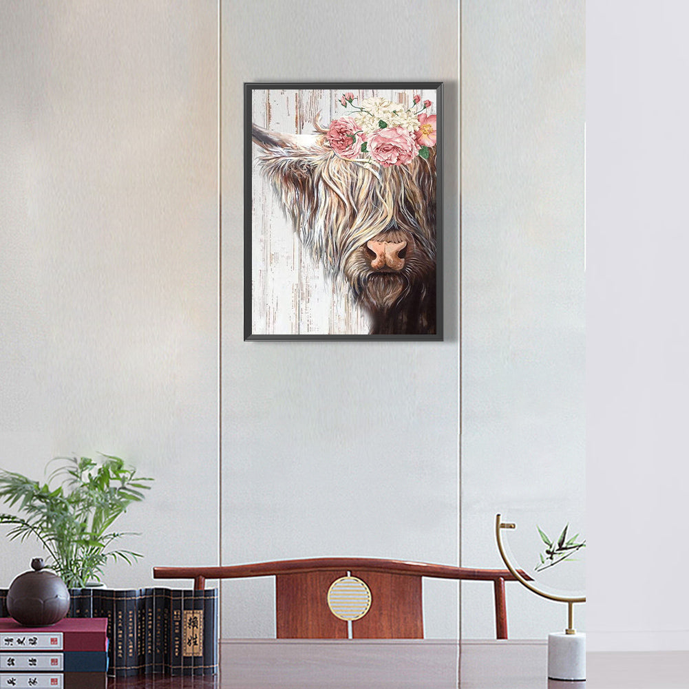 Highland Yak - Full Round Drill Diamond Painting 30*40CM