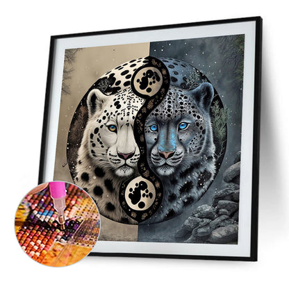 Leopard Yin Yang Diagram - Full Round Drill Diamond Painting 50*50CM