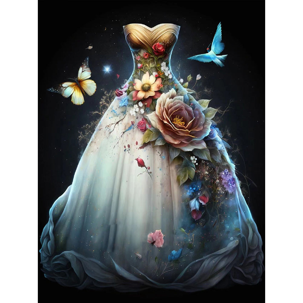 Dream Wedding Dress - Full Round Drill Diamond Painting 30*40CM