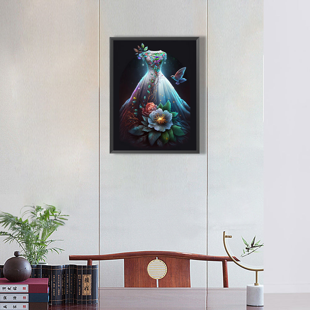 Dream Wedding Dress - Full Round Drill Diamond Painting 30*40CM