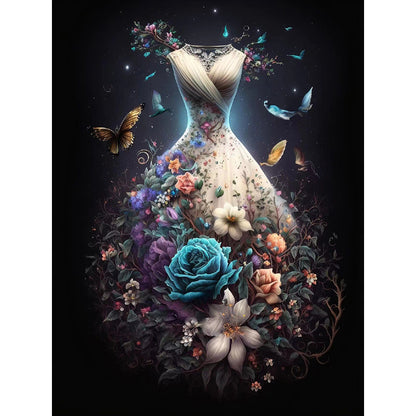 Dream Wedding Dress - Full Round Drill Diamond Painting 30*40CM