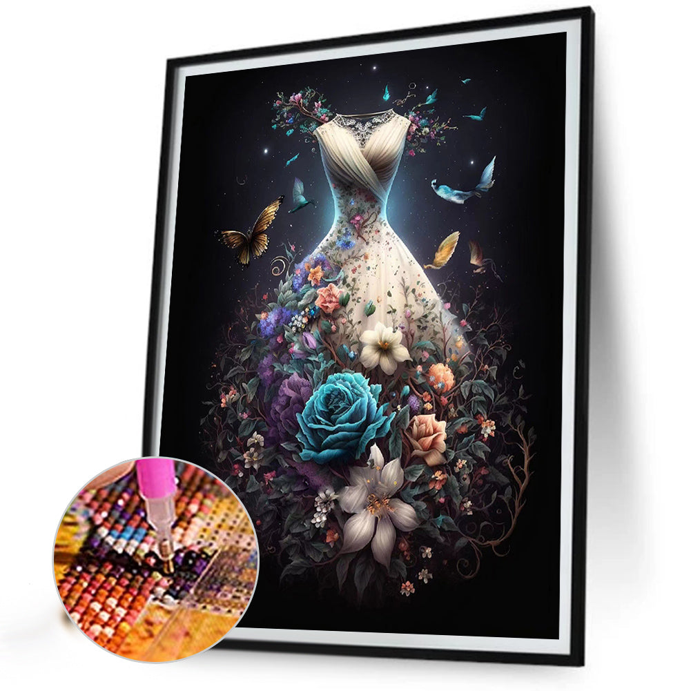 Dream Wedding Dress - Full Round Drill Diamond Painting 30*40CM
