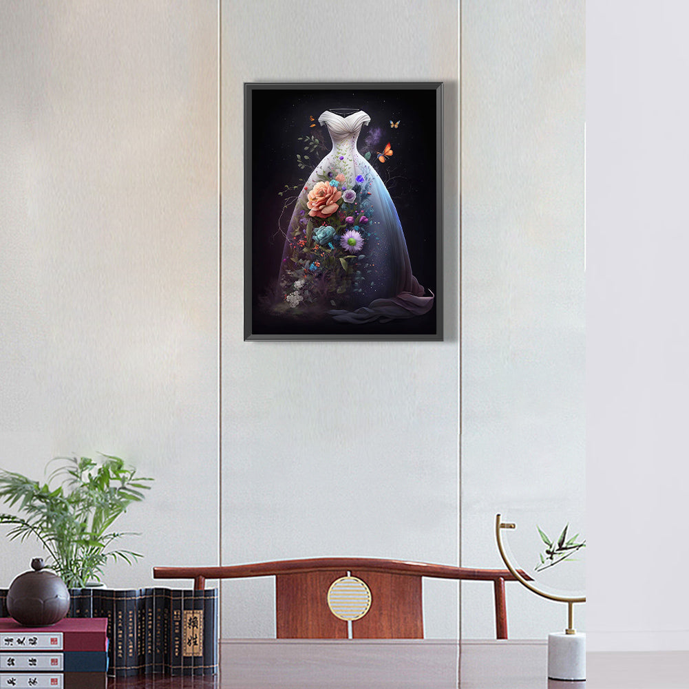 Dream Wedding Dress - Full Round Drill Diamond Painting 30*40CM