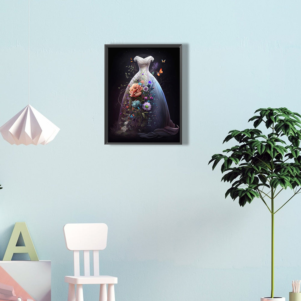 Dream Wedding Dress - Full Round Drill Diamond Painting 30*40CM