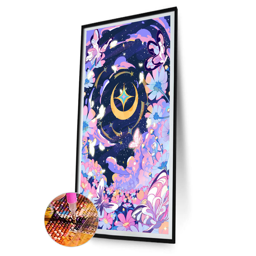 Starry Sky Flowers 30*70Ccm(canvas) full round drill diamond painting