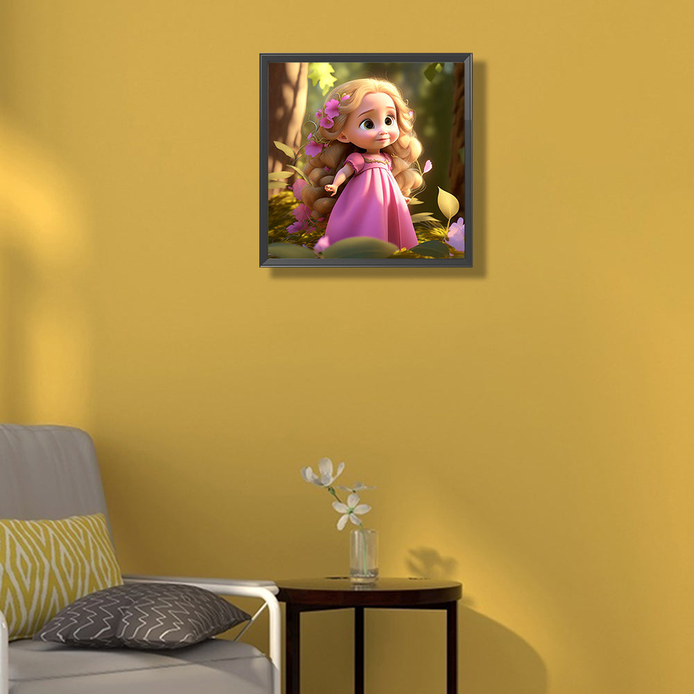 Rapunzel Cartoon Version - Full Round Drill Diamond Painting 30*30CM