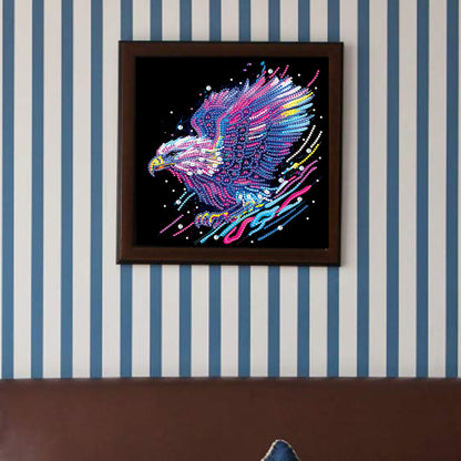 Colored Eagle - Special Shaped Drill Diamond Painting 30*30CM
