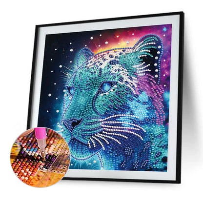 Color Leopard - Special Shaped Drill Diamond Painting 30*30CM