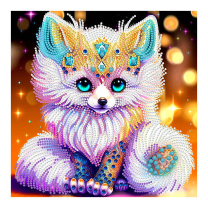 Jeweled Fox - Special Shaped Drill Diamond Painting 30*30CM