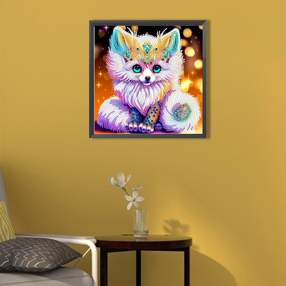 Jeweled Fox - Special Shaped Drill Diamond Painting 30*30CM