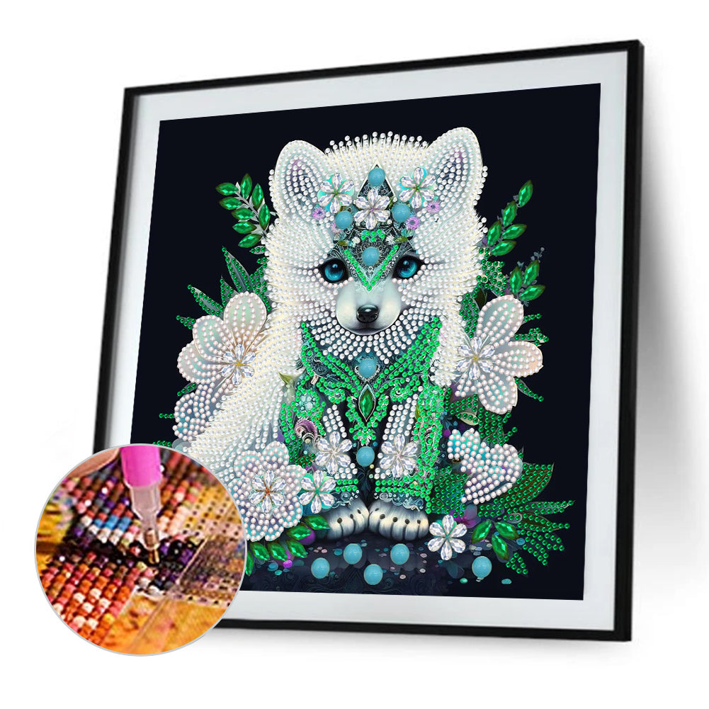 Jeweled Fox - Special Shaped Drill Diamond Painting 30*30CM