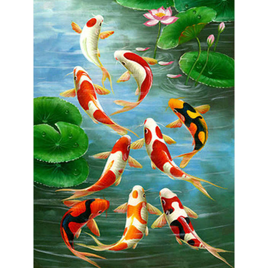 Koi Carp - Full Square Drill Diamond Painting 30*40CM