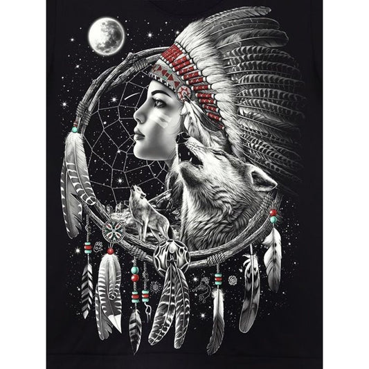 Indians - Full Round Drill Diamond Painting 30*40CM