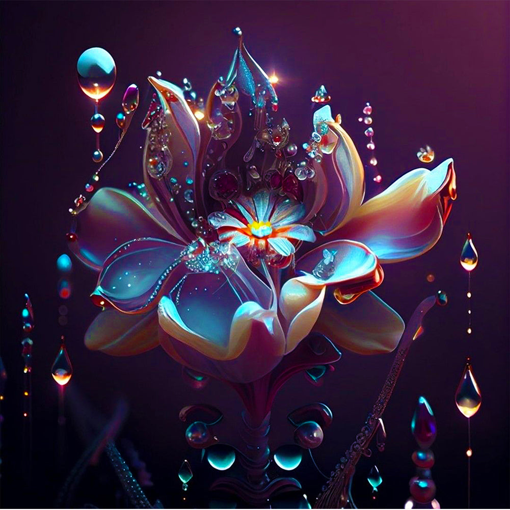 Crystal Flower - Full Round Drill Diamond Painting 30*30CM