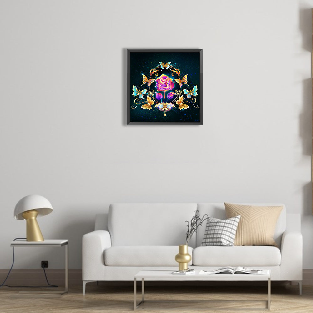 Pansies - Full Round Drill Diamond Painting 30*30CM
