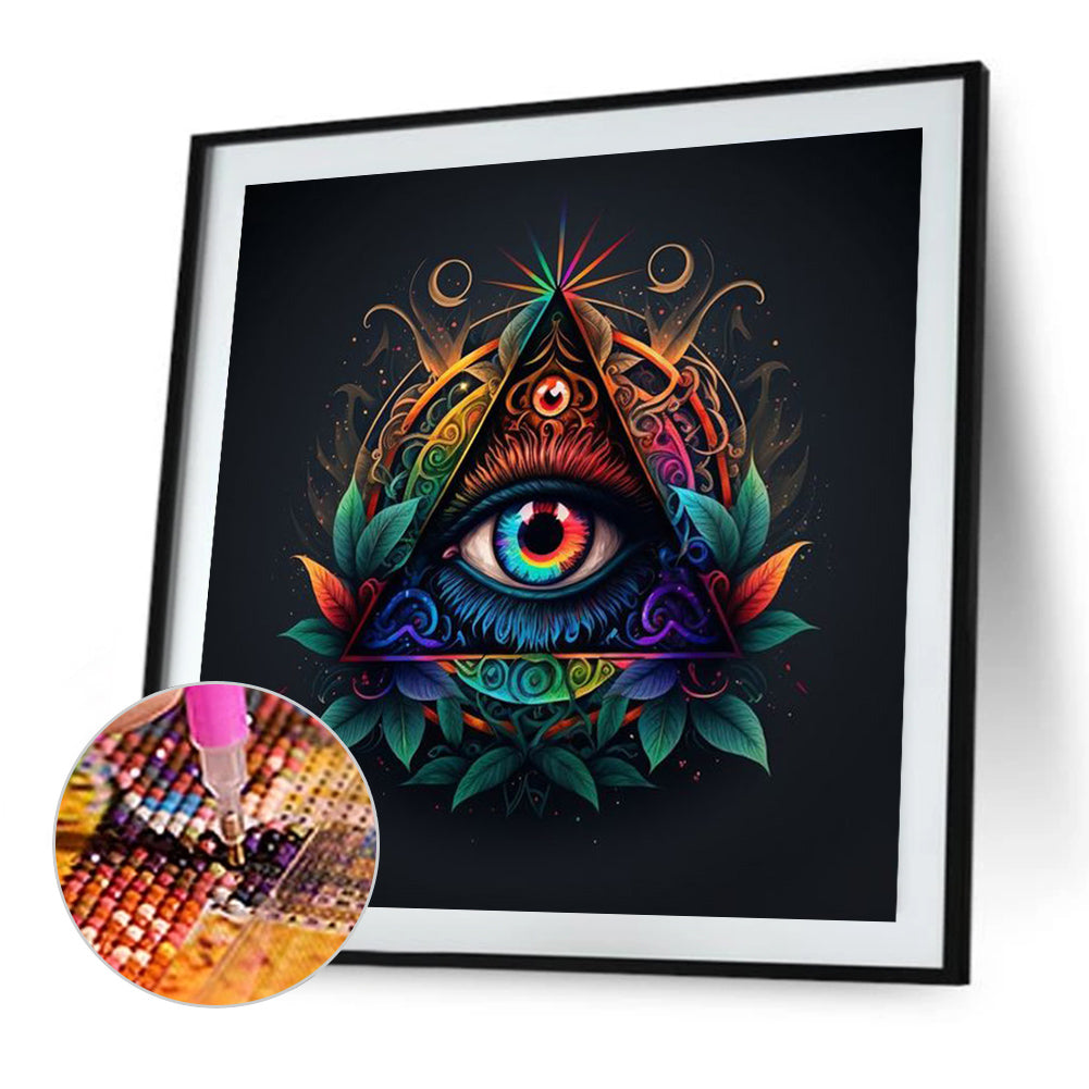Triangular Eyes - Full Round Drill Diamond Painting 30*30CM