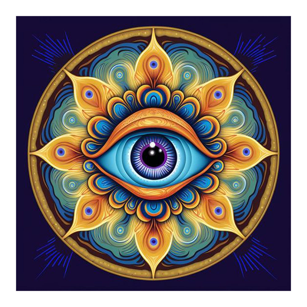 Mandala Eyes - Full Round Drill Diamond Painting 30*30CM