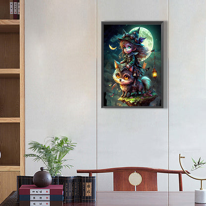 Moon Witch - Full Square Drill Diamond Painting 40*50CM