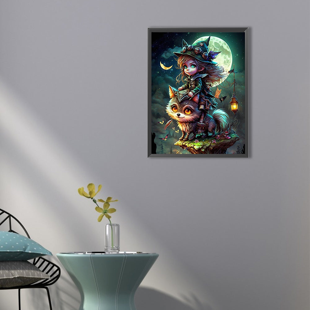 Moon Witch - Full Square Drill Diamond Painting 40*50CM