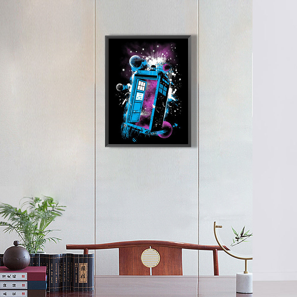 Doctor Fantastic Phone Booth-O630*40cm(canvas) full-round drill diamond painting