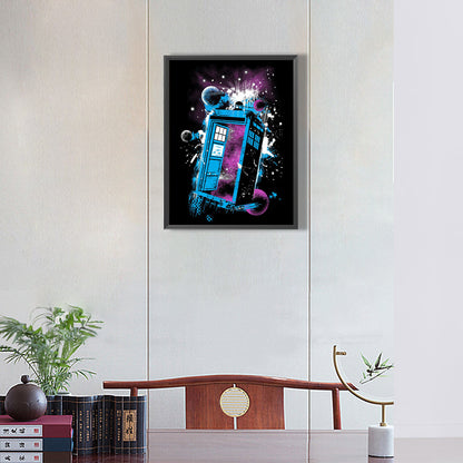 Doctor Fantastic Phone Booth-O630*40cm(canvas) full-round drill diamond painting