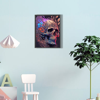 Skull 30*40Ccm(canvas) full round drill diamond painting