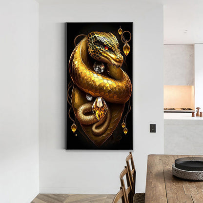 Golden Snake - Full Square Drill Diamond Painting 40*70CM