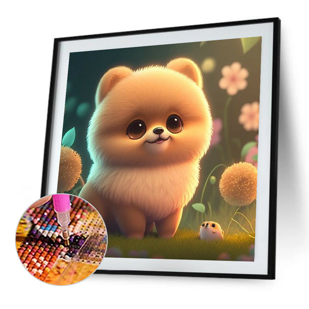 Soft Puppy - Full Round Drill Diamond Painting 30*30CM