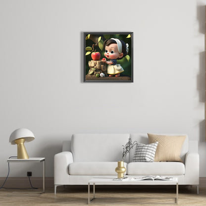 Big Eyes Baby - Full Round Drill Diamond Painting 30*30CM