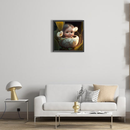 Big Eyes Baby - Full Round Drill Diamond Painting 30*30CM