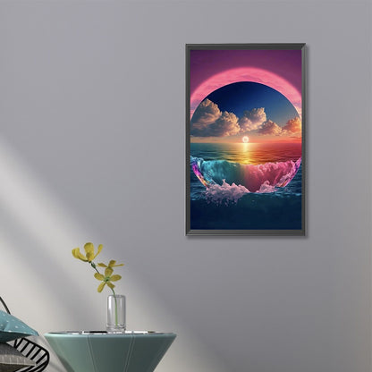 Rainbow Sea Level - Full Round Drill Diamond Painting 40*60CM