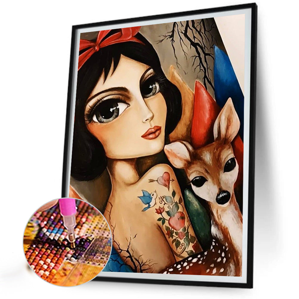 Snow And Deer 30*40Ccm(canvas) full round drill diamond painting
