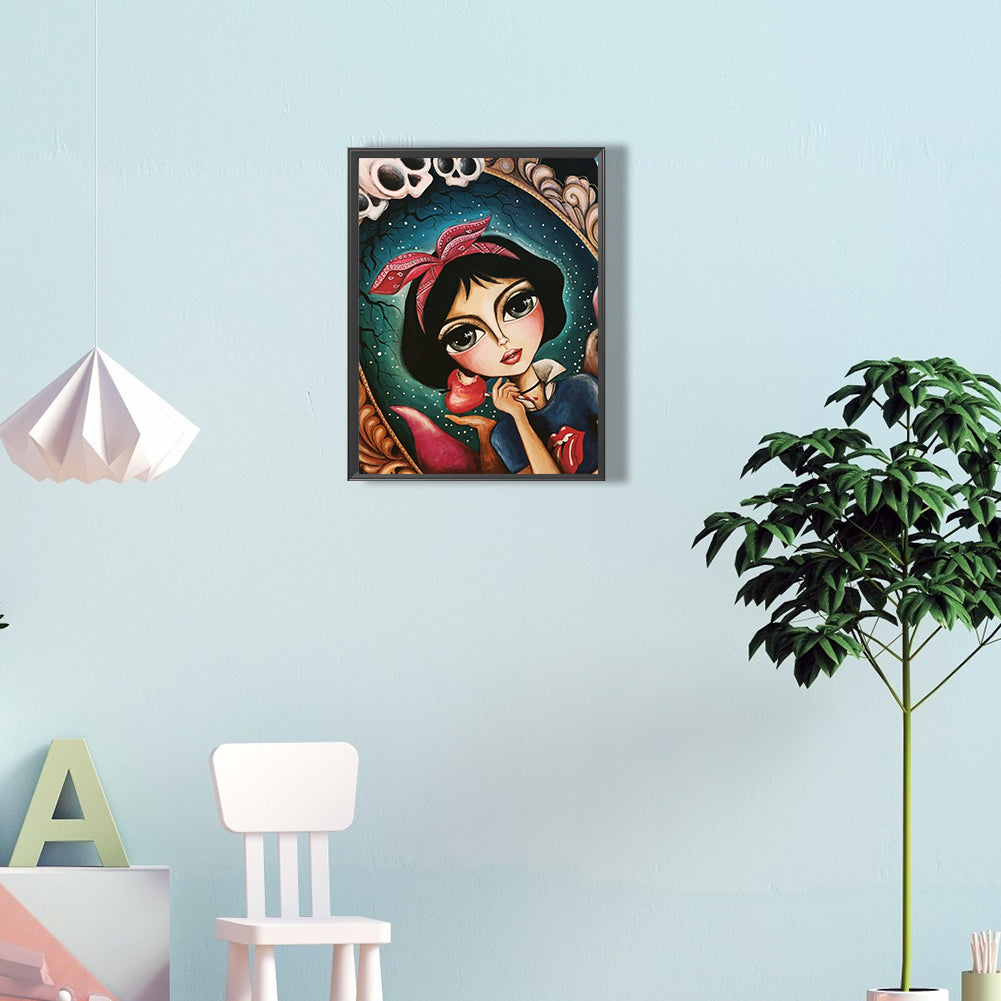 Snow White And Apple 30*40Ccm(canvas) full round drill diamond painting