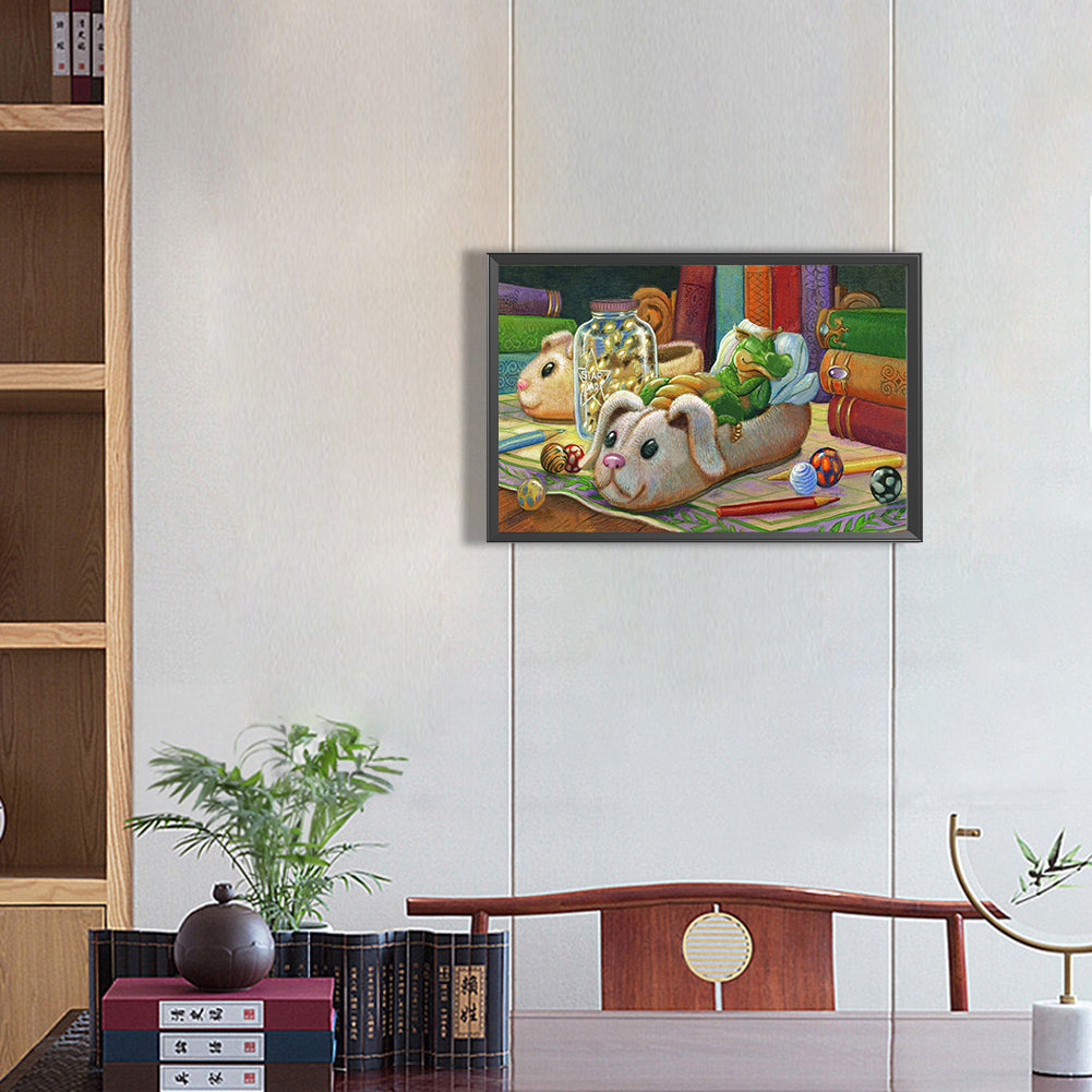 Sleeping Dinosaur-O630*50cm(canvas) full-round drill diamond painting