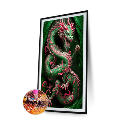 Ferocious Metal Dragon 45*70Ccm(canvas) full round drill diamond painting