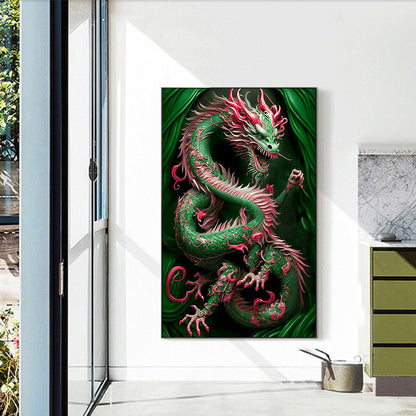 Ferocious Metal Dragon 45*70Ccm(canvas) full round drill diamond painting