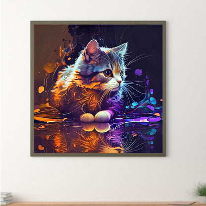 Colorful Kitten 30*30Ccm(canvas) full round drill diamond painting