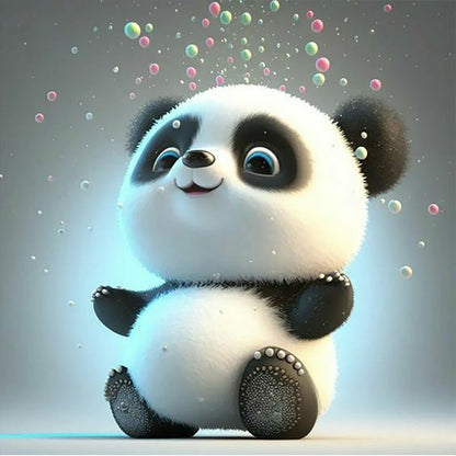 Happy Little Panda 30*30Ccm(canvas) full round drill diamond painting