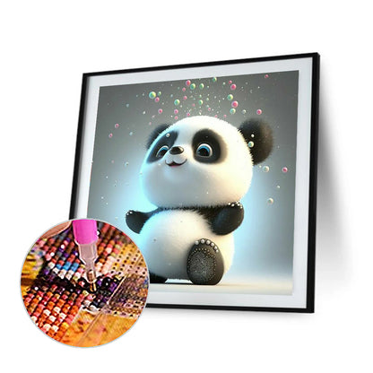 Happy Little Panda 30*30Ccm(canvas) full round drill diamond painting