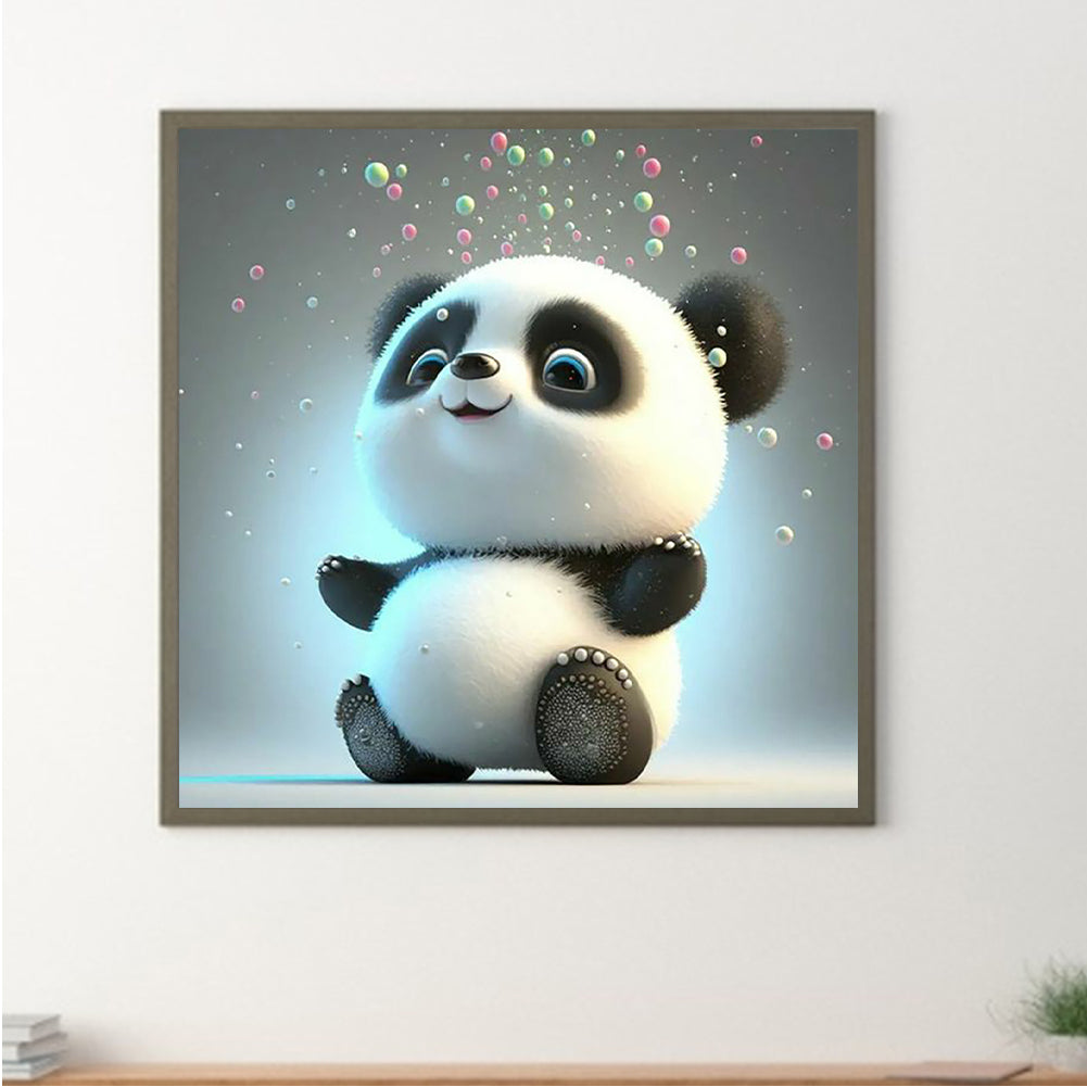 Happy Little Panda 30*30Ccm(canvas) full round drill diamond painting