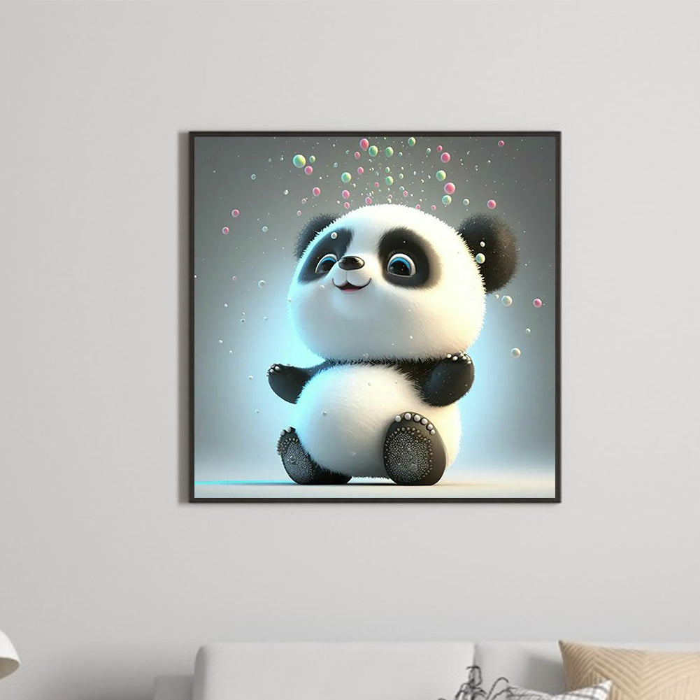 Happy Little Panda 30*30Ccm(canvas) full round drill diamond painting