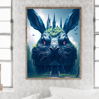 Animal Haunted House - Rabbit - Full Square Drill Diamond Painting 30*40CM